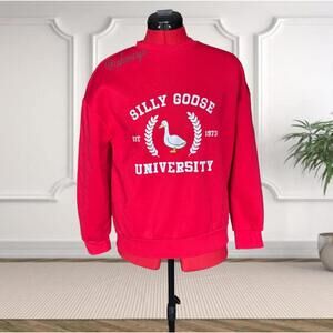Silly Goose University Est 1973 Novelty Sweatshirt Size S